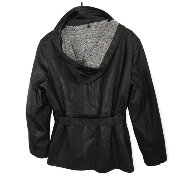 Vintage outbrook black zip up jacket with hood - Picture 2 of 10